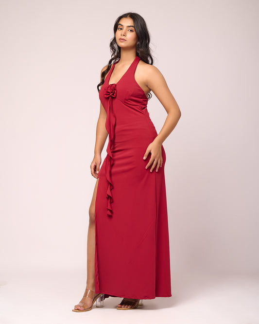 Rose Slit Gown
